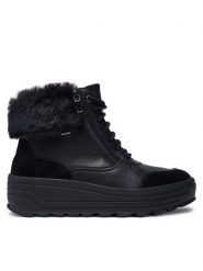 Geox Botki D46WNB 0FE22 C9999 Czarny. Czarne botki damskie Geox, bez wzorów, ze skóry, bez obcasa, na płaskiej podeszwie, bez zapięcia. Za 759.99 zł.
