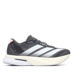 Buty do biegania adidas. Szare obuwie sportowe damskie Adidas, bez wzorów, bez zapięcia, do biegania. Za 699.99 zł.