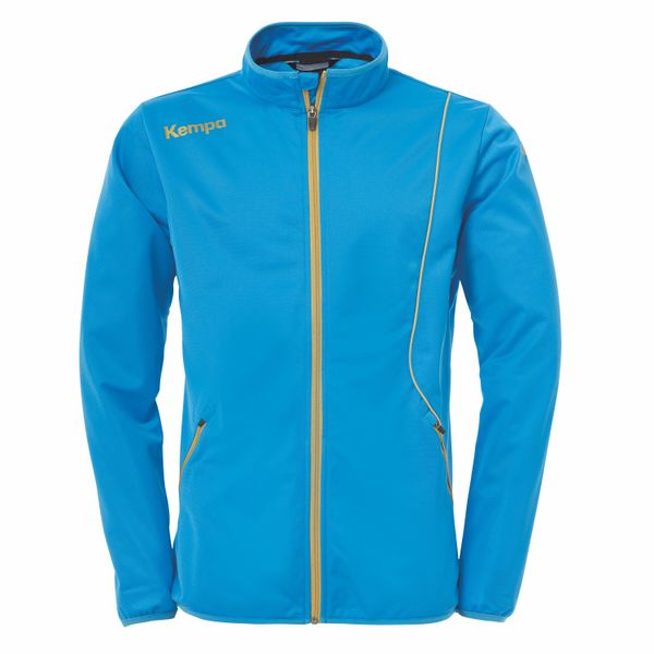 Kurtka Kempa Curve Classic. Niebieskie kurtki męskie Kempa, s, bez wzorów, prążkowane, sportowe, bez kaptura. W wyprzedaży za 140.00 zł.