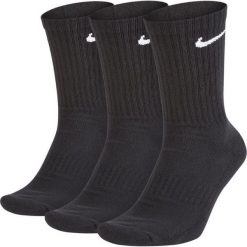 Skarpety Nike Everyday Cushioned Crew. Czarne skarpety męskie Nike, bez wzorów. Za 69.99 zł.