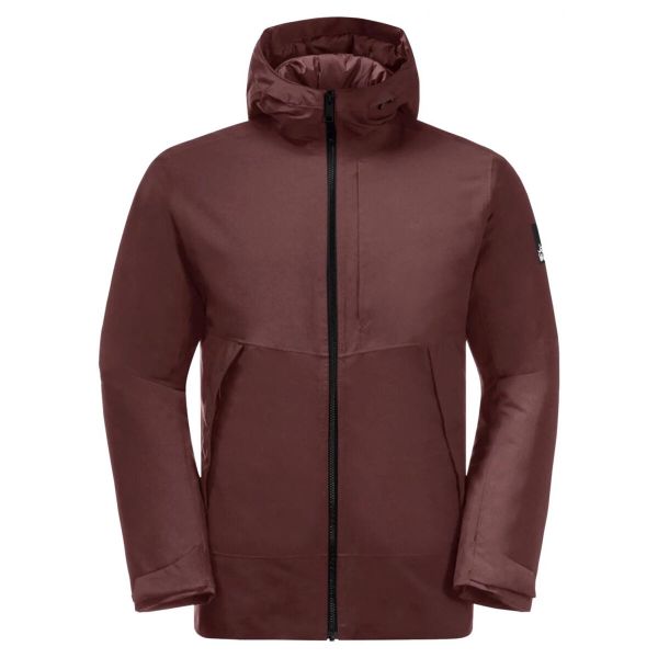 Kurtka Męska Tempelhof. Czerwone kurtki męskie Jack Wolfskin, l, bez wzorów, z materiału, z kapturem. Za 666.99 zł.