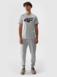 4F Spodnie dresowe joggery męskie - szare 3XL. Szare spodnie materiałowe męskie 4F, bez wzorów, z bawełny. W wyprzedaży za 79.99 zł.
