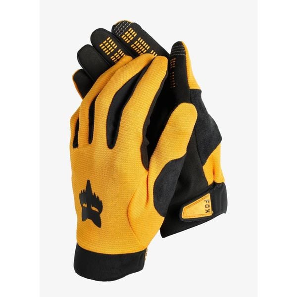 Rękawiczki rowerowe męskie Fox Ranger Glove. Żółte rękawiczki męskie FOX, bez wzorów. Za 114.99 zł.