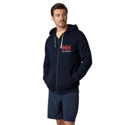 Bluza dresowa męska Helly Hansen Logo 597. Niebieskie bluzy męskie Helly Hansen, m, bez wzorów, z dresówki, casualowe, bez ramiączek, bez kaptura. Za 419.00 zł.