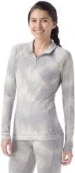 W'S Classic Thermal Merino Base Layer 1/4 Zip Boxed, M74 | light gray foggy pines, XS. Szare bielizna sportowa damska Smartwool, m, bez wzorów. Za 402.59 zł.