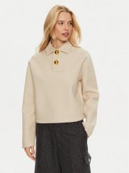AMI Paris Sweter FPL318.750 Beżowy Regular Fit. Brązowe swetry nierozpinane damskie AMI PARIS, xs, bez wzorów, z wiskozy, bez kołnierzyka, bez ramiączek. Za 1,259.00 zł.