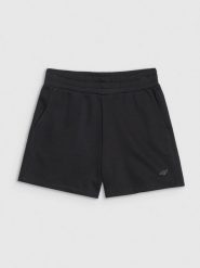 4F Spodenki dresowe damskie - czarne XS. Czarne szorty damskie 4F, bez wzorów, z bawełny, sportowe. Za 59.99 zł.