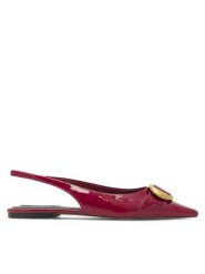 Nine West Sandały WFA2551-1 Czerwony. Czerwone sandały damskie Nine West, bez wzorów, ze skóry, bez obcasa, na płaskiej podeszwie, bez zapięcia. Za 199.99 zł.