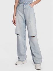 Calvin Klein Jeans Jeansy J20J220183 Niebieski Relaxed Fit. Niebieskie jeansy damskie Calvin Klein Jeans, bez wzorów, z bawełny. Za 599.99 zł.