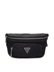 Guess Nerka HMMINY P6131 Czarny. Czarne saszetki i nerki męskie Guess, z aplikacjami, z materiału. Za 369.99 zł.