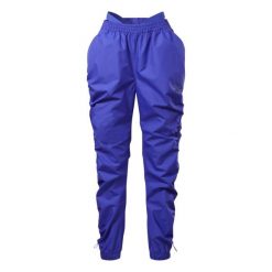 Damskie spodnie dresowe z tkaniny Reebok Cardi B. Fioletowe spodnie dresowe damskie Reebok, bez wzorów, z dresówki, sportowe, na fitness i siłownię. W wyprzedaży za 276.95 zł.