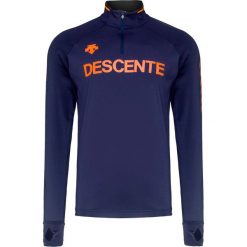Golf DESCENTE DESCENTE 1/4 ZIP. Niebieskie swetry męskie Descente, bez wzorów, bez kołnierzyka, bez ramiączek. W wyprzedaży za 440.00 zł.