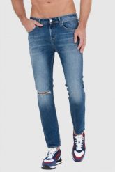 7 FOR ALL MANKIND Niebieskie męskie jeansy SLIMMY TAPERED. Niebieskie jeansy męskie 7 for all mankind, z bawełny. W wyprzedaży za 569.99 zł.