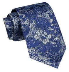 Modny Krawat Męski - Alties - Niebieski, Oryginalny Wzór. Niebieskie krawaty i muchy Alties, bez wzorów, z tkaniny, eleganckie. Za 49.00 zł.