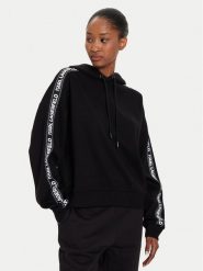 KARL LAGERFELD Bluza 245W1801 Czarny Regular Fit. Czarne bluzy damskie KARL LAGERFELD, xs, bez wzorów, z wiskozy, bez ramiączek, bez kaptura. Za 809.99 zł.