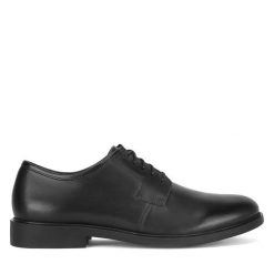 Półbuty Lasocki. Czarne buty wizytowe męskie Lasocki, bez wzorów, bez obcasa, bez zapięcia. Za 249.99 zł.