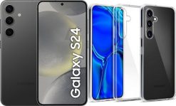 Smartfon Samsung Galaxy S24 5G 8/256GB Czarny (SM-S921BZK) + Etui Clear Case. Czarne smartfony SAMSUNG. Za 2,362.00 zł.