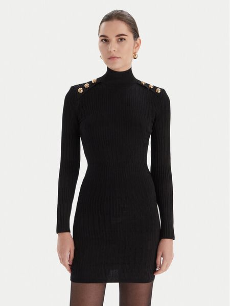 Marciano Guess Sukienka dzianinowa 5BGK52 5881Z Czarny Slim Fit. Czarne sukienki damskie Marciano Guess, z aplikacjami, z dzianiny, bez kołnierzyka, bez ramiączek. Za 989.99 zł.