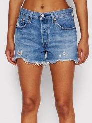 Levi's® Szorty jeansowe Original 56327-0081 Niebieski Regular Fit. Niebieskie szorty damskie bez wzorów, z bawełny. Za 209.99 zł.