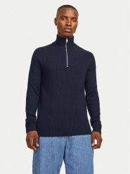 Jack & Jones Sweter Pannel 12258473 Granatowy Regular Fit. Niebieskie swetry męskie Jack & Jones, m, bez wzorów, z bawełny, bez kołnierzyka, bez ramiączek. Za 149.99 zł.