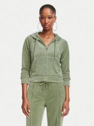Juicy Couture Bluza Madison JCWA122001 Zielony ciemny Slim Fit. Zielone bluzy damskie Juicy Couture, m, bez wzorów, z syntetyku, bez ramiączek, bez kaptura. Za 346.99 zł.