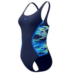Strój kąpielowy damski Speedo Hyperboom Splc Msclbk. Niebieskie stroje kąpielowe damskie Speedo, s, bez wzorów. Za 169.99 zł.