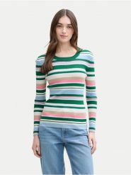 Tom Tailor Denim Sweter 1045615 Kolorowy Slim Fit. Swetry nierozpinane damskie TOM TAILOR DENIM, xs, bez wzorów, z denimu, bez kołnierzyka, bez ramiączek. Za 99.99 zł.