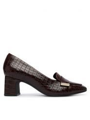 Clarks Czółenka Fernie Edge 26327185 Brązowy ciemny. Brązowe czółenka damskie Clarks, bez wzorów, ze skóry, bez obcasa, bez zapięcia. Za 389.99 zł.