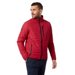 Kurtka Helly Hansen crew insulator 2.0. Czerwone kurtki męskie Helly Hansen, s, bez wzorów, sportowe, bez kaptura. Za 736.00 zł.