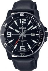 Zegarek Casio ZEGAREK MĘSKI CASIO MTP-VD01BL-1B (zd169d) + BOX. Zegarki męskie Casio, bez wzorów. Za 170.81 zł.