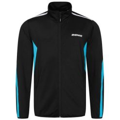 Kurtka z dresu Donic Averis. Czarne kurtki sportowe damskie DONIC, l, bez wzorów, z dresówki, bez ramiączek, bez kaptura, na fitness i siłownię. Za 524.95 zł.