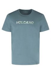 Bawełniany t-shirt T-NIGHT. Niebieskie t-shirty męskie Volcano, l, bez wzorów, z bawełny, bez kołnierzyka, bez ramiączek. Za 59.99 zł.