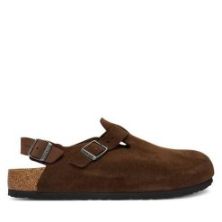 Sandały Birkenstock. Brązowe sandały męskie Birkenstock, bez wzorów, bez zapięcia. Za 679.99 zł.
