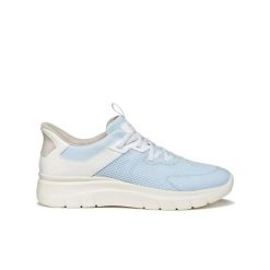 Sneakersy damscy Geox Plummery Plus. Niebieskie obuwie sportowe damskie Geox, bez wzorów, bez zapięcia. Za 387.50 zł.