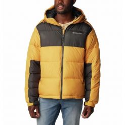 Kurtka Turystyczna Puchowa Męska Columbia Pike Lake II Hooded Jacket. Czarne kurtki męskie Columbia, m, bez wzorów, z puchu, sportowe, bez kaptura. Za 799.00 zł.