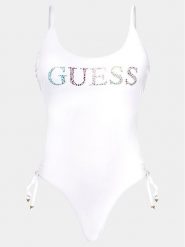 Guess Strój kąpielowy E4GJ10 MC040 Biały. Białe stroje kąpielowe damskie Guess, xs, z aplikacjami, z syntetyku. Za 239.99 zł.