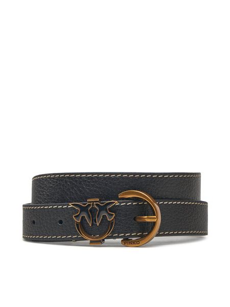 Pinko Pasek Damski Tamboril H2.5 Belt 20241 PLT01 102820.A158 Czarny. Czarne paski damskie Pinko, bez wzorów, ze skóry. Za 367.39 zł.