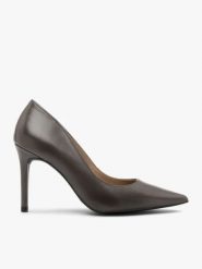 Szare czółenka na szpilce ze skóry licowej. Szare czółenka damskie Brawo sp. z o.o., bez wzorów, ze skóry, eleganckie, bez obcasa, na szpilce, bez zapięcia. Za 399.99 zł.