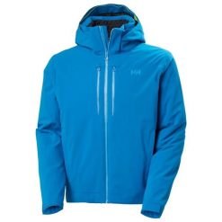 Kurtka narciarska Helly Hansen Alpha Lifaloft. Niebieskie kurtki sportowe męskie Helly Hansen, l, bez wzorów, z elastanu, bez kaptura, narciarskie, primaloft. Za 1,760.00 zł.