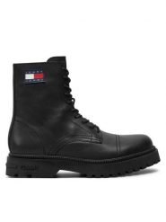 Tommy Jeans Trapery EM0EM01471 Czarny. Czarne buty zimowe męskie Tommy Jeans, bez wzorów, z jeansu, bez obcasa, bez zapięcia. Za 609.29 zł.