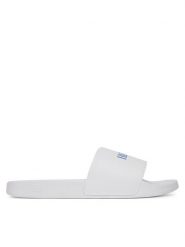 Tommy Hilfiger Klapki Hilfiger Print Tumble Pool Slide FM0FM05505 Biały. Białe klapki męskie Tommy Hilfiger, bez wzorów, ze skóry, bez zapięcia. Za 139.99 zł.