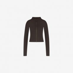 Damska premium rash guard top do pływania, surfingu & nurkowania - Brązowy. Brązowe bikini WALLIEN, bez wzorów, ze skóry. Za 379.00 zł.