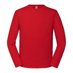 Koszulka Z Długim Rękawem Unisex Dla Dorosłych Iconic 195. Czerwone bluzki damskie fruit of the loom, xl, bez wzorów, sportowe, bez kołnierzyka, bez ramiączek. Za 62.99 zł.