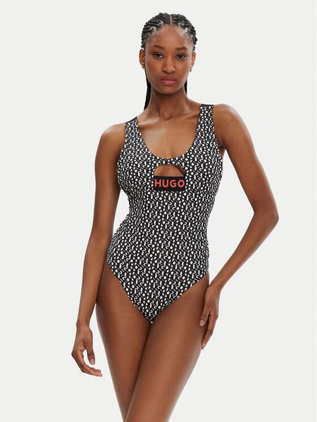 HUGO Strój kąpielowy Monogram 50534966 Czarny. Czarne stroje kąpielowe damskie Hugo, xs, bez wzorów, z syntetyku. Za 499.99 zł.