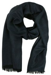 Lekki Szalik Wiosenno-Jesienny - Teer - Granatowa Jodełka. Niebieskie szaliki męskie Teer, bez wzorów, z materiału. Za 45.00 zł.