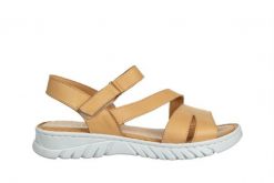 Sandały Bayla-161 016 3270 Scissors 161661, Beżowy, Skóra naturalna - 38. Brązowe sandały damskie Bayla, bez wzorów, z materiału, bez obcasa, na płaskiej podeszwie, bez zapięcia. W wyprzedaży za 179.10 zł.