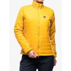 Kurtka zimowa damska Fjallraven Expedition X-Latt Jacket. Żółte kurtki sportowe damskie Fjällräven, na zimę, bez wzorów, bez ramiączek, bez kaptura, trekkingowe. Za 690.99 zł.
