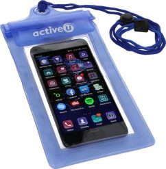 Saszetka na smartfon Activeu szczelna. Niebieskie saszetki i nerki męskie ACTIVEU, z materiału. Za 35.00 zł.