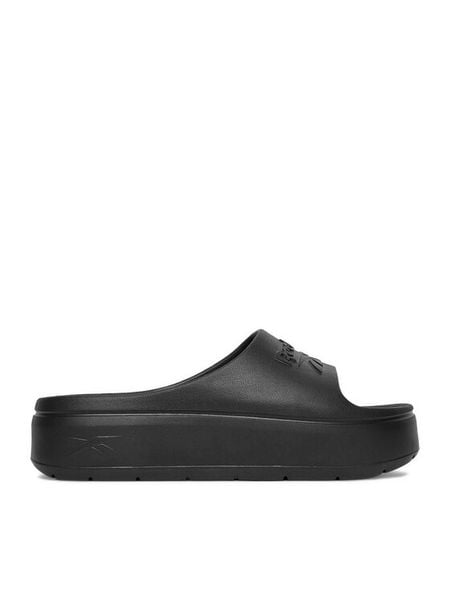 Reebok Klapki CEOWB-840150A Czarny. Czarne klapki damskie Reebok, bez wzorów, z syntetyku, bez obcasa, bez zapięcia. Za 119.99 zł.