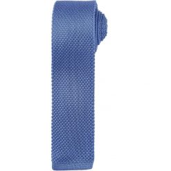 Krawat z cienkiej dzianiny Premier. Niebieskie krawaty i muchy PREMIER, bez wzorów, z dzianiny, eleganckie. Za 174.50 zł.